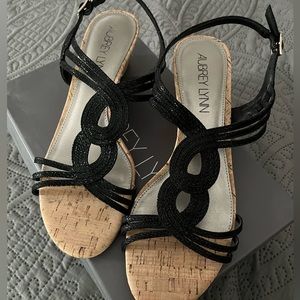 Black strappy sandal size 9
